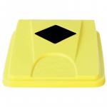 COUVERCLE TRI CANETTE JAUNE 10,5 X 10,5CM