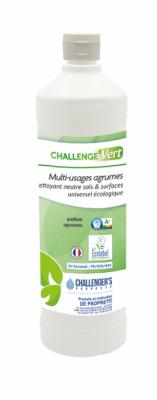 MULTIUSAGES AGRUME 1L Challenge'Vert - ECOLABEL NETTOY. NEUTRE SOL SURFACE