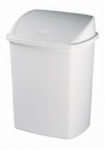 POUBELLE COUVERCLE CLAP  40 LITRES - POLYPRO BLANC POUR SACS 50L